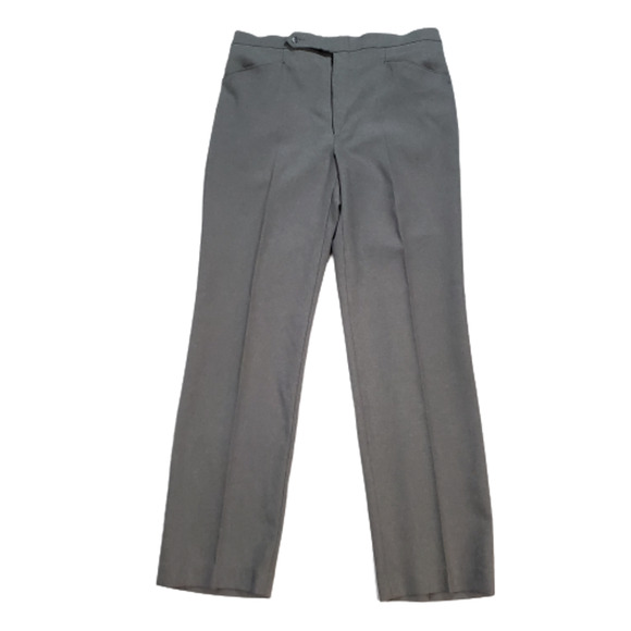 Haggar Mens 34 x 32 Dress Pants Expand-O-Matic Gray Heather Pockets Flat Front - Picture 1 of 12